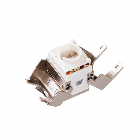 Модуль Keystone кат.6a, STP, 1xRJ45, T568A/B, без инструмента, белый