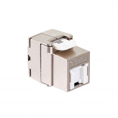 Модуль Keystone кат.6a, STP, 1xRJ45, T568A/B, без инструмента, белый