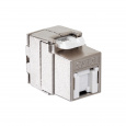 Модуль Keystone кат.6, STP, 1xRJ45, T568A/B, без инструмента, белый