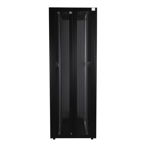 Шкаф напольный, телекоммуникационный 19", 42U 800х1000, двойная передняя дверь перфорация, двойная задняя дверь перфорированная, серый