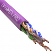Кабель DATAREX PRO кат.6, 4 пары U/UTP, жила 0,58, нг(А)-LSLTx, маджента, коробка 305 м