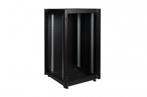 Шкаф напольный, телекоммуникационный 19", 36U 600х600, передняя дверь стекло, задняя стенка сплошная, металл, серый