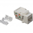 Розеточный модуль Keystone кат. 6, UTP, 1xRJ45, T568A/B, белый