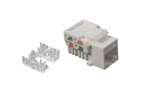 Розеточный модуль Keystone кат. 6, UTP, 1xRJ45, T568A/B, белый