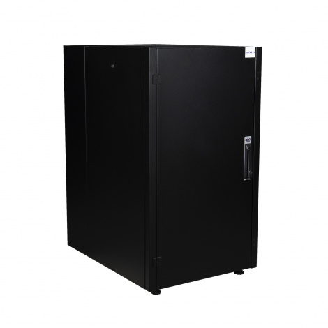 Шкаф напольный, телекоммуникационный 19", 22U 600х800, передняя дверь металл, задняя стенка сплошная, металл, черный
