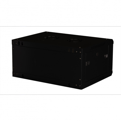 Шкаф 19" телекоммуникационный настенный, 4U 280x600х450 мм, дверь стекло, черный