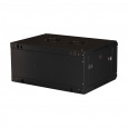 Шкаф 19" телекоммуникационный настенный, 4U 280x600х450 мм, дверь перфорация, черный