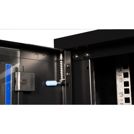 Шкаф 19" телекоммуникационный настенный, 4U 280x600х450 мм, дверь стекло, черный