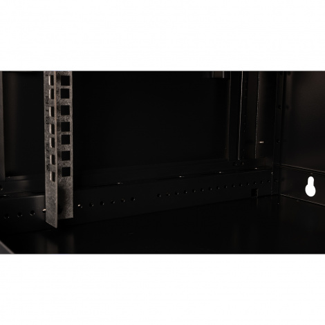 Шкаф 19" телекоммуникационный настенный, 4U 280x600х450 мм, дверь стекло, черный