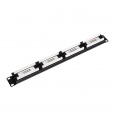 Коммутационная панель кат.5е, UTP, 19", 1U, 24хRJ45, 568A/В, черный