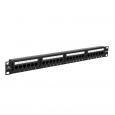 Коммутационная панель кат.5е, UTP, 19", 1U, 24хRJ45, 568A/В, черный