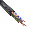 Кабель DATAREX PRO кат.6, 4 пары U/UTP, жила 0,58, нг(А)-HF, черный, коробка 305 м